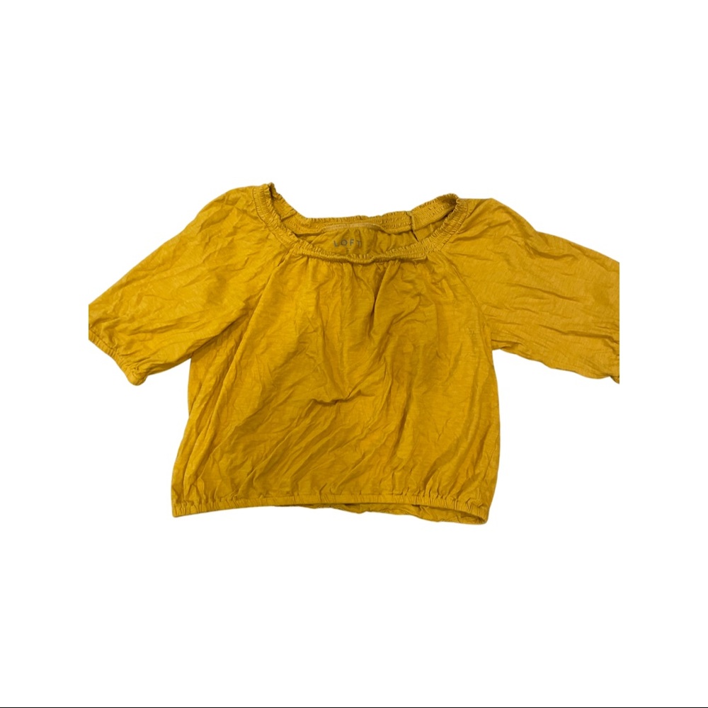 Loft mustard yellow blouse